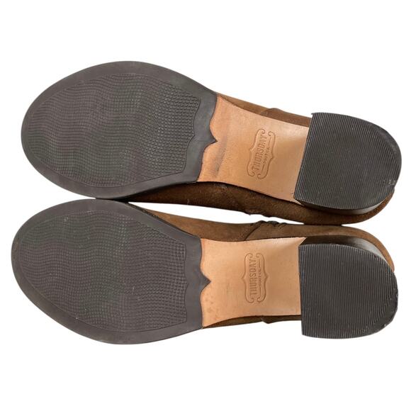 Thursday Boot Co. Cognac Suede Modern Boot Brown Women’s 8 Heeled - Picture 8 of 9